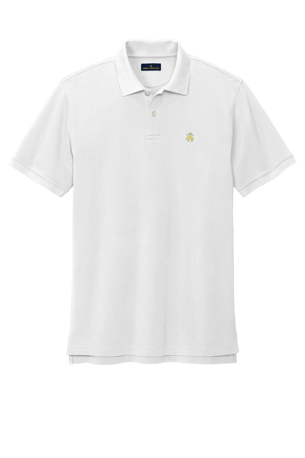 Brooks Brothers Mens Pique Short Sleeve Polo Shirt White Flat Front
