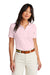 Brooks Brothers BB18201 Womens Short Sleeve Polo Shirt Pearl Pink Model Front