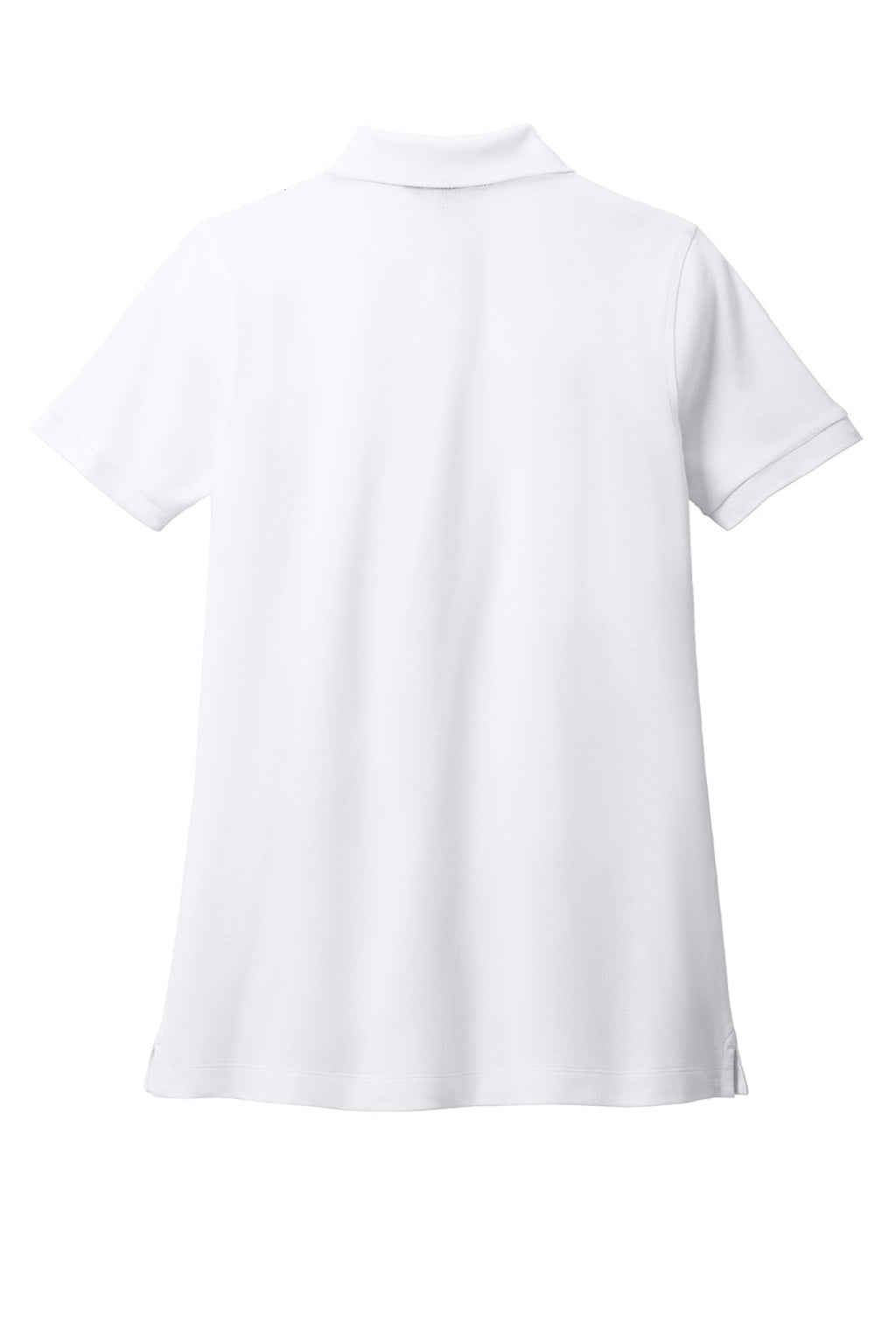 Brooks Brothers BB18201 Womens Short Sleeve Polo Shirt White Flat Back