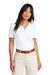 Brooks Brothers BB18201 Womens Short Sleeve Polo Shirt White Model Front