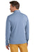 Brooks Brothers Mens 1/4 Button Down Sweatshirt Heather Aegean Blue Model Back