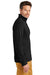 Brooks Brothers Mens 1/4 Button Down Sweatshirt Heather Black Model Side