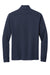 Brooks Brothers Mens 1/4 Button Down Sweatshirt Heather Navy Blue Flat Back