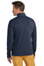 Brooks Brothers Mens 1/4 Button Down Sweatshirt Heather Navy Blue Model Back