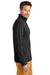 Brooks Brothers Mens 1/4 Button Down Sweatshirt Heather Windsor Grey Model Side