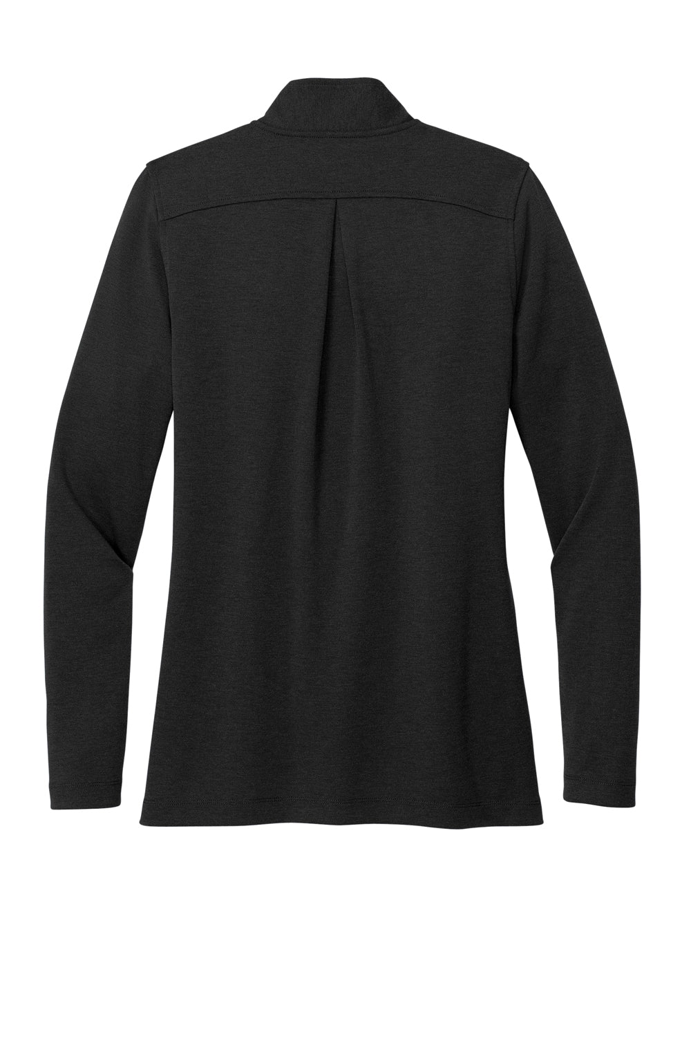 Brooks Brothers Womens 1/4 Button Down Sweatshirt Heather Black Flat Back