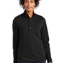 Brooks Brothers Womens 1/4 Button Down Sweatshirt - Heather Black
