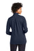 Brooks Brothers Womens 1/4 Button Down Sweatshirt Heather Navy Blue Model Back