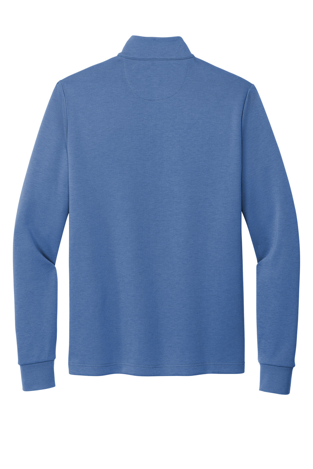 Brooks Brothers Mens Double Knit 1/4 Zip Sweatshirt Charter Blue Flat Back