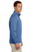 Brooks Brothers Mens Double Knit 1/4 Zip Sweatshirt Charter Blue Model Side