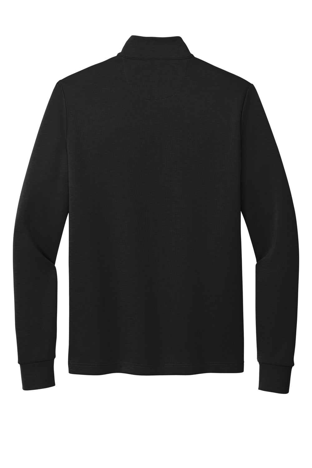 Brooks Brothers Mens Double Knit 1/4 Zip Sweatshirt Deep Black Flat Back