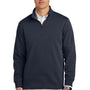 Brooks Brothers Mens Double Knit 1/4 Zip Sweatshirt - Night Navy Blue
