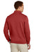 Brooks Brothers Mens Double Knit 1/4 Zip Sweatshirt Rich Red Model Back