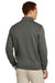 Brooks Brothers Mens Double Knit 1/4 Zip Sweatshirt Windsor Grey Model Back