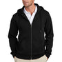 Brooks Brothers Mens Double Knit Full Zip Hooded Sweatshirt Hoodie w/ Pockets - Deep Black