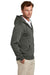 Brooks Brothers Mens Double Knit Full Zip Hooded Sweatshirt Hoodie Windsor Grey Model Side