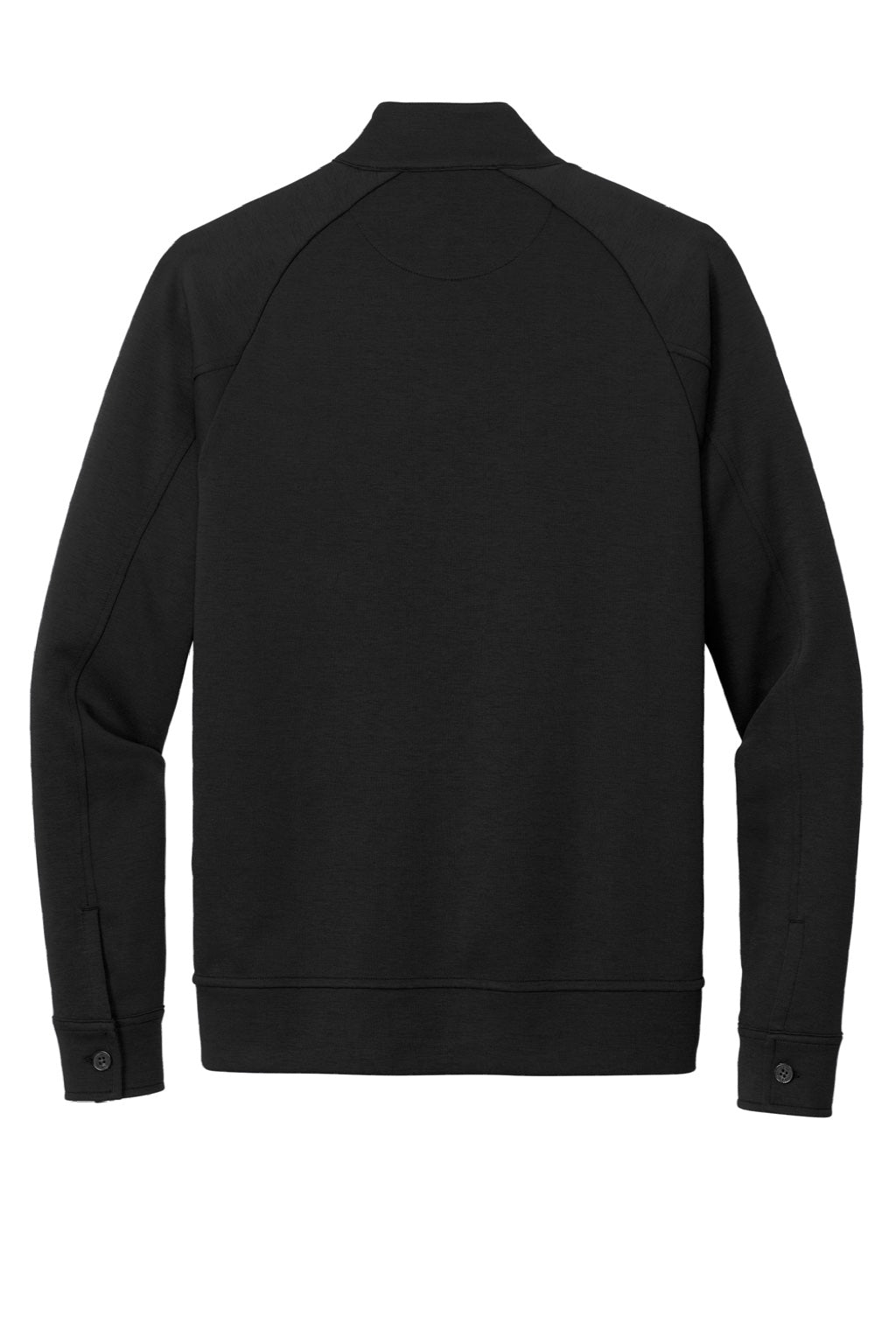 Brooks Brothers Mens Double Knit Full Zip Sweatshirt w/ Pockets Deep Black Flat Back