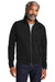 Brooks Brothers Mens Double Knit Full Zip Sweatshirt w/ Pockets Deep Black Model Front