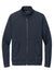 Brooks Brothers Mens Double Knit Full Zip Sweatshirt w/ Pockets Night Navy Blue Flat Front