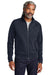 Brooks Brothers Mens Double Knit Full Zip Sweatshirt w/ Pockets Night Navy Blue Model Front