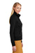 Brooks Brothers Womens Double Knit Full Zip Sweatshirt w/ Pockets Deep Black Model Side