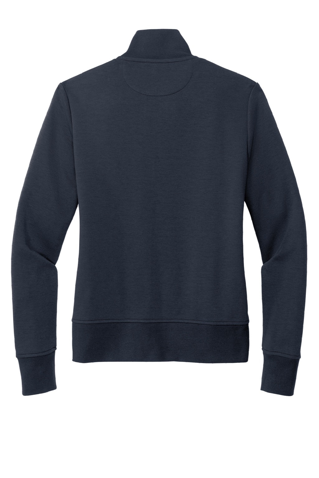 Brooks Brothers Womens Double Knit Full Zip Sweatshirt w/ Pockets Night Navy Blue Flat Back