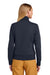 Brooks Brothers Womens Double Knit Full Zip Sweatshirt w/ Pockets Night Navy Blue Model Back
