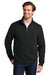 Brooks Brothers BB18212 Mens Diamond Quilt 1/4 Zip Sweatshirt Deep Black Model Front