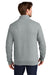 Brooks Brothers BB18212 Mens Diamond Quilt 1/4 Zip Sweatshirt Heather Light Shadow Grey Model Back