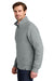 Brooks Brothers BB18212 Mens Diamond Quilt 1/4 Zip Sweatshirt Heather Light Shadow Grey Model Side