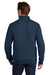 Brooks Brothers BB18212 Mens Diamond Quilt 1/4 Zip Sweatshirt Navy Blue Blazer Model Back
