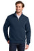 Brooks Brothers BB18212 Mens Diamond Quilt 1/4 Zip Sweatshirt Navy Blue Blazer Model Front