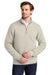 Brooks Brothers BB18212 Mens Diamond Quilt 1/4 Zip Sweatshirt Heather Oatmeal Model Front