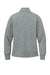 Brooks Brothers BB18213 Womens Diamond Quilt Full Zip Sweatshirt w/ Pocket Heather Light Shadow Grey Flat Back
