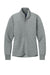 Brooks Brothers BB18213 Womens Diamond Quilt Full Zip Sweatshirt w/ Pocket Heather Light Shadow Grey Flat Front