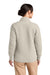 Brooks Brothers BB18213 Womens Diamond Quilt Full Zip Sweatshirt w/ Pocket Heather Oatmeal Model Back