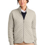 Brooks Brothers Womens Diamond Quilt Full Zip Sweatshirt w/ Pocket - Heather Oatmeal - COMING SOON
