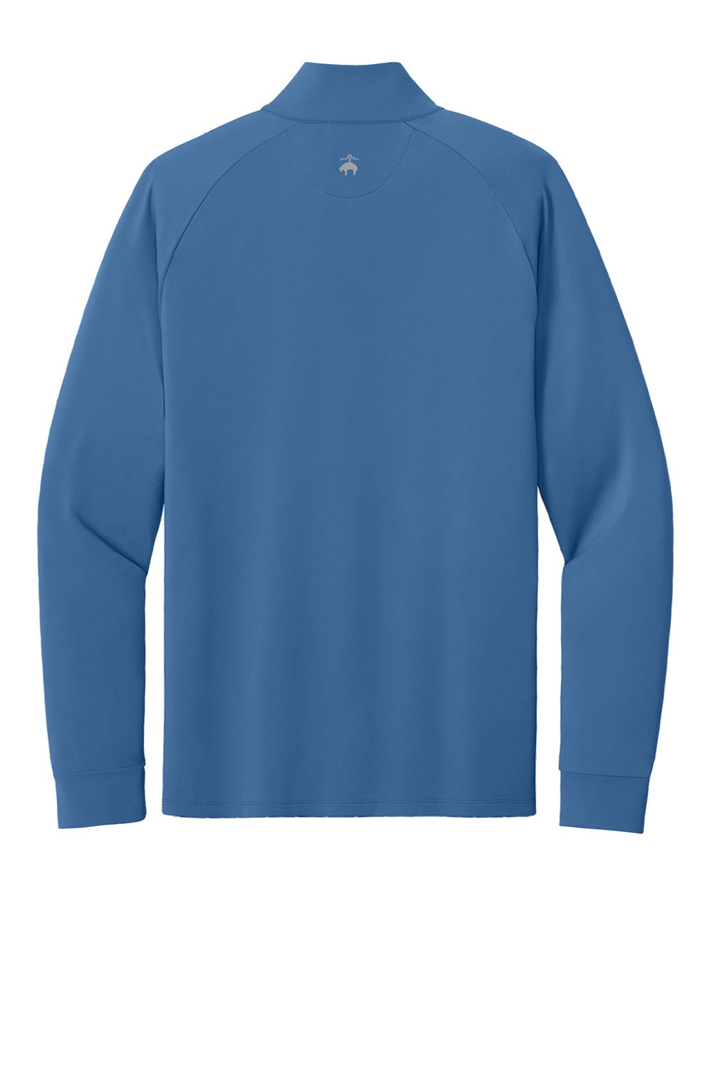 Brooks Brothers BB18214 Mens Luxe Performance 1/4 Zip Sweatshirt Charter Blue Flat Back