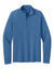 Brooks Brothers BB18214 Mens Luxe Performance 1/4 Zip Sweatshirt Charter Blue Flat Front