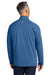 Brooks Brothers BB18214 Mens Luxe Performance 1/4 Zip Sweatshirt Charter Blue Model Back