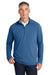 Brooks Brothers BB18214 Mens Luxe Performance 1/4 Zip Sweatshirt Charter Blue Model Front