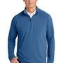 Brooks Brothers Mens Luxe Performance 1/4 Zip Sweatshirt - Charter Blue - Coming Soon