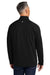 Brooks Brothers BB18214 Mens Luxe Performance 1/4 Zip Sweatshirt Deep Black Model Back