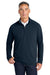 Brooks Brothers BB18214 Mens Luxe Performance 1/4 Zip Sweatshirt Navy Blazer Blue Model Front