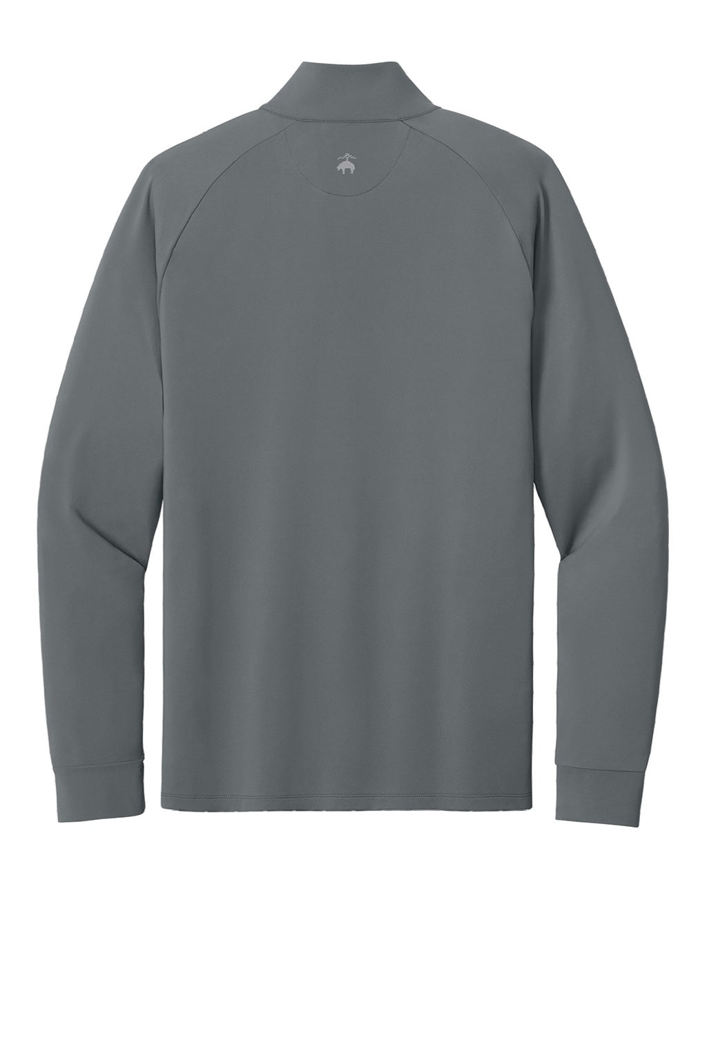 Brooks Brothers BB18214 Mens Luxe Performance 1/4 Zip Sweatshirt Shadow Grey Flat Back