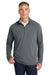 Brooks Brothers BB18214 Mens Luxe Performance 1/4 Zip Sweatshirt Shadow Grey Model Front