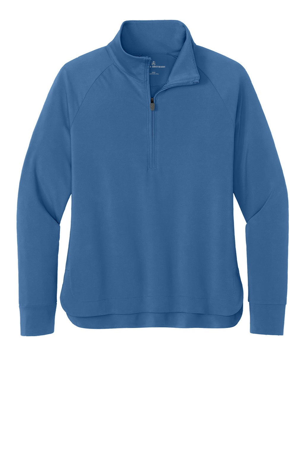 Brooks Brothers BB18215 Womens Luxe Performance 1/4 Zip Sweatshirt Charter Blue Flat Front