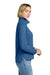 Brooks Brothers BB18215 Womens Luxe Performance 1/4 Zip Sweatshirt Charter Blue Model Side