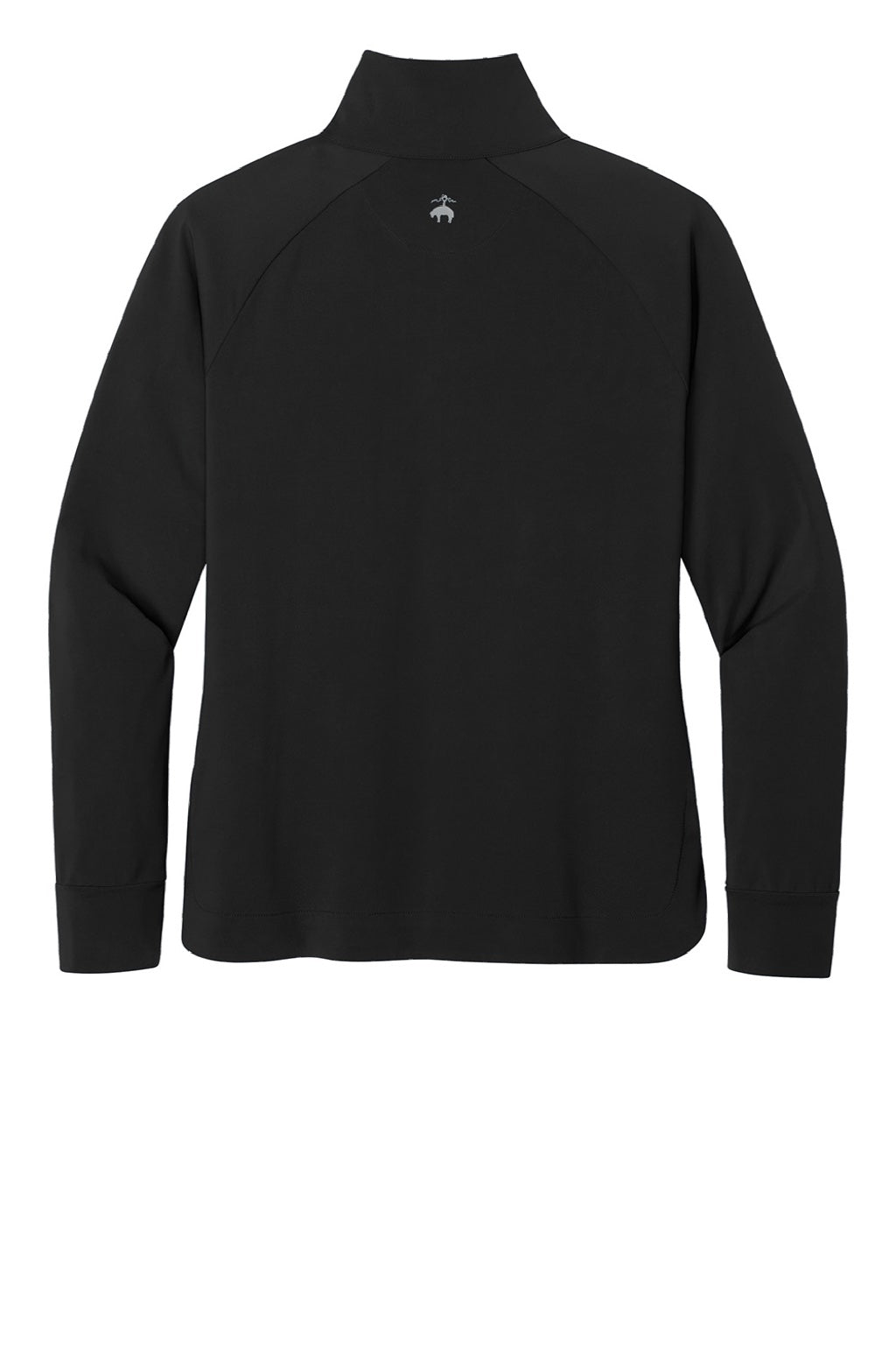 Brooks Brothers BB18215 Womens Luxe Performance 1/4 Zip Sweatshirt Deep Black Flat Back