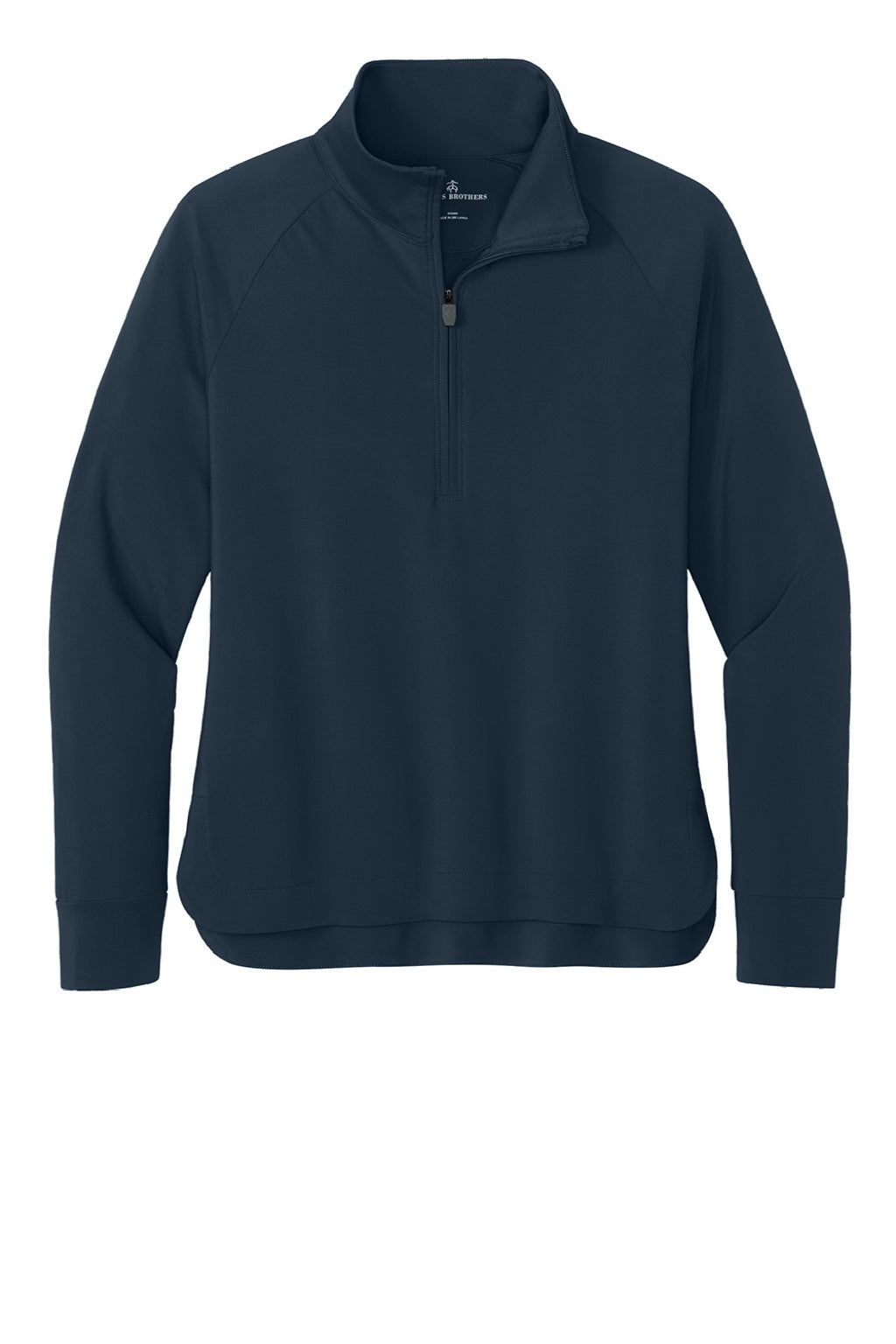 Brooks Brothers BB18215 Womens Luxe Performance 1/4 Zip Sweatshirt Navy Blazer Blue Flat Front